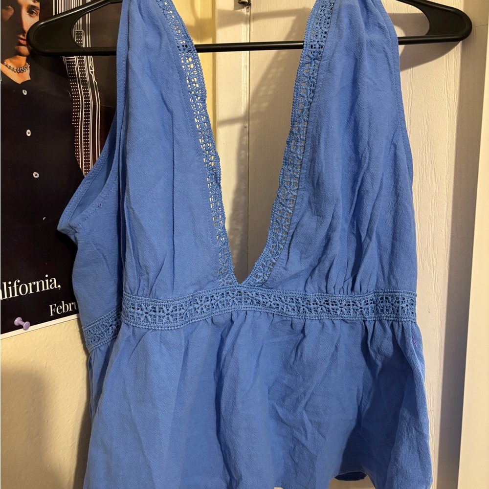 SHEIN Blue Textured Top